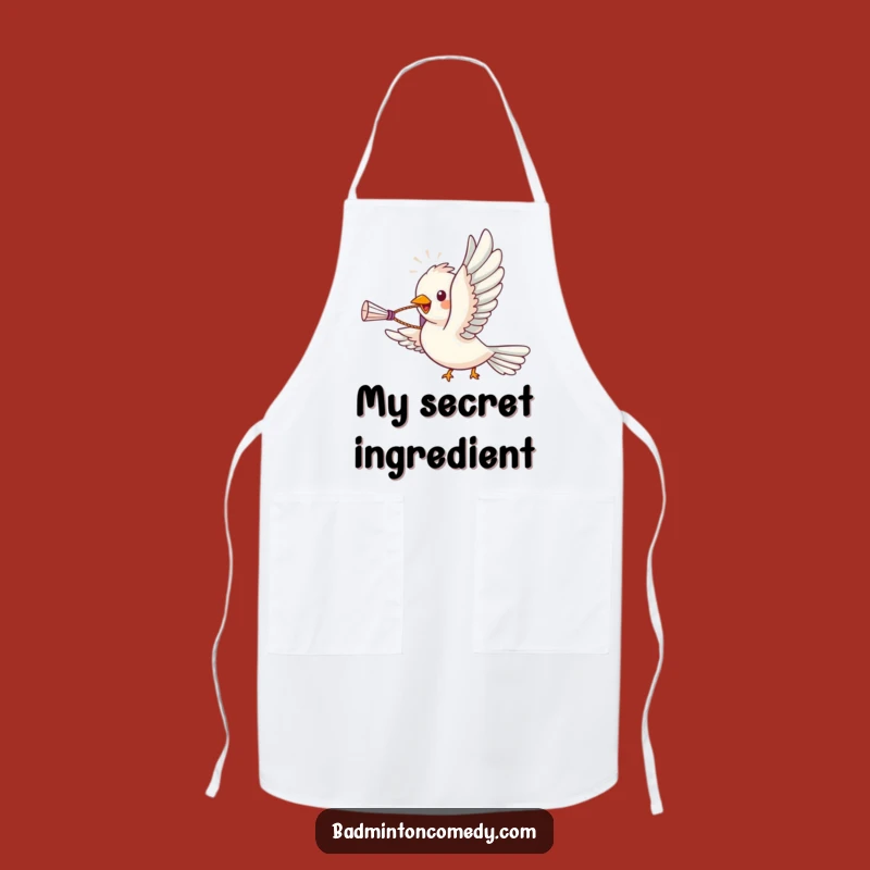 Funny Bird Badminton Ace Apron: Cook with Feathered Flair and Humor