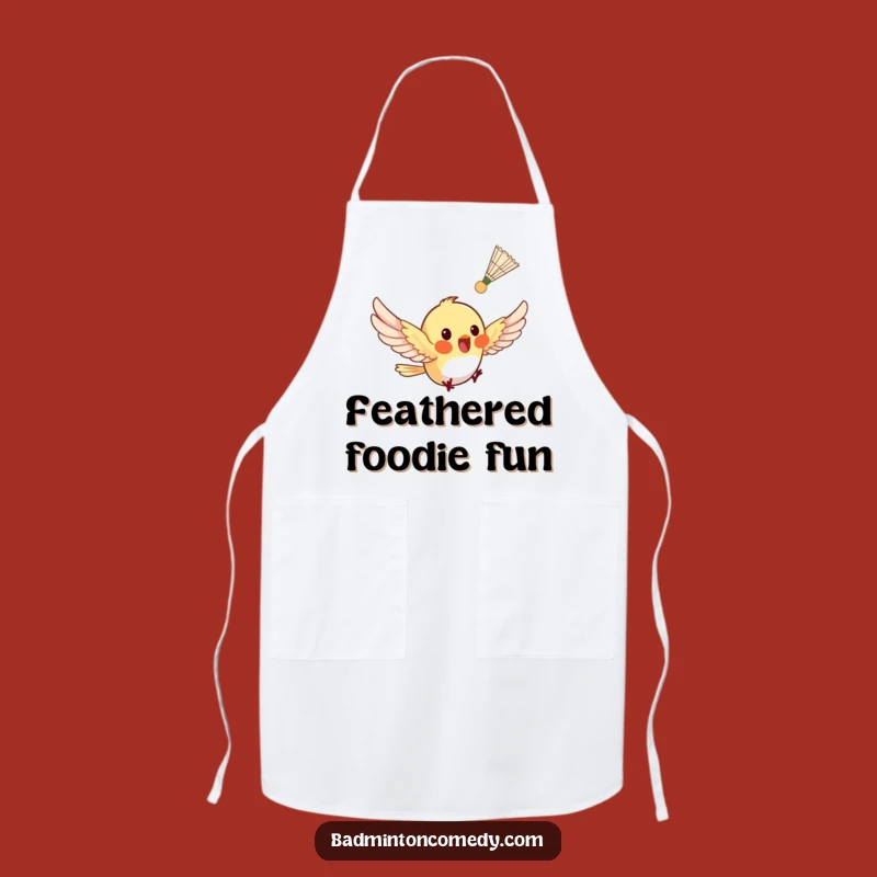 Funny Bird Badminton Apron - Kitchen Fluttering Fun & Humor Gift