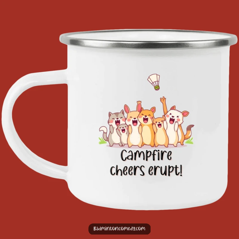 Funny Animal Camping Mug - Outdoor Shuttlecock Cheer Fun, Great Funny Gift