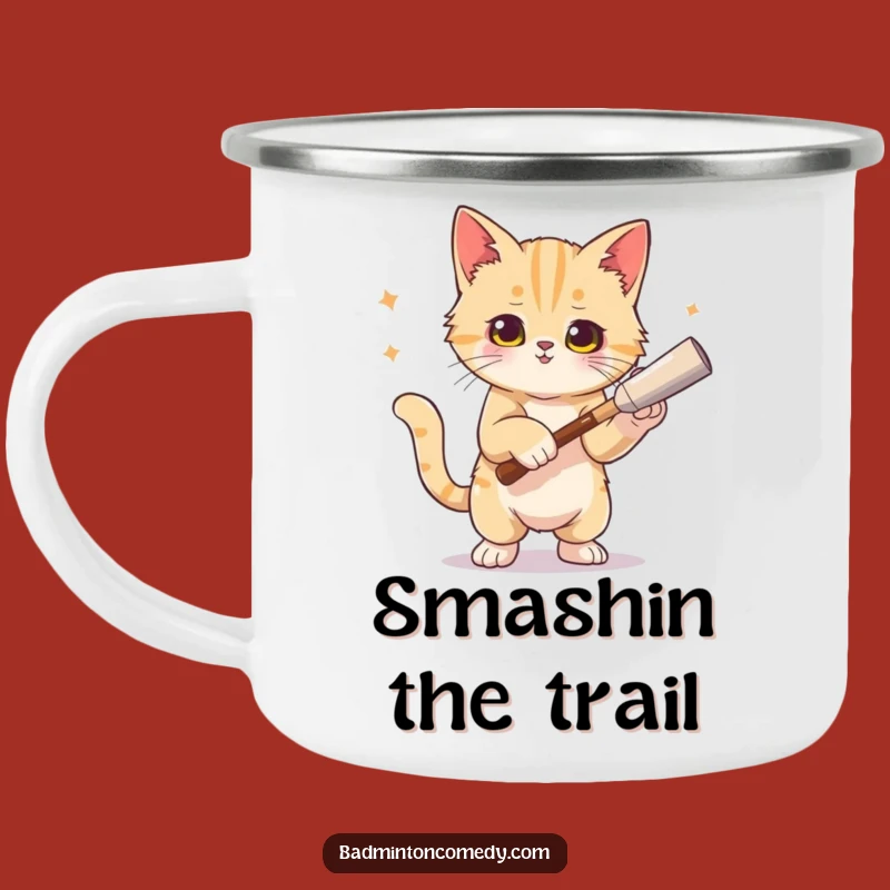 Funny Cat Smash Camping Mug - Durable and Hilarious Outdoor Gift