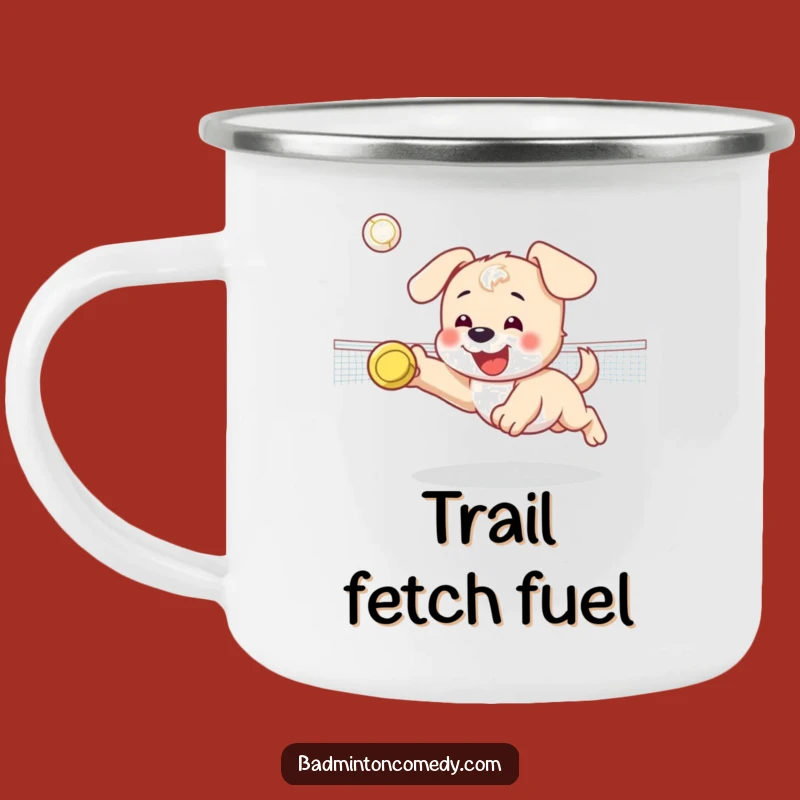 Funny Puppy Badminton Camping Mug: Durable Dive Cup, Perfect Funny Gift for Hikers