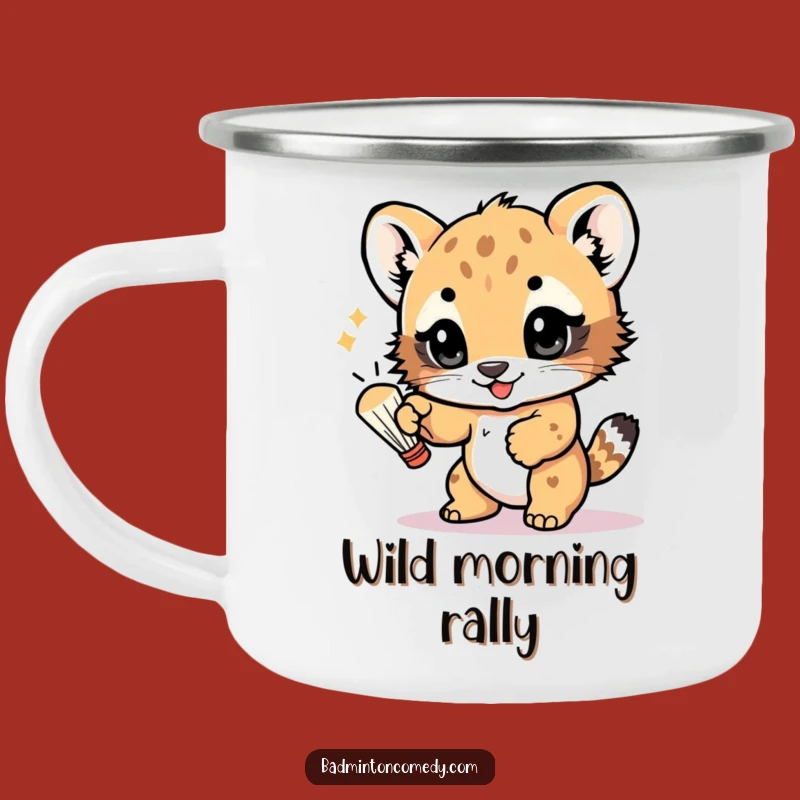Funny Bear Cub Camping Mug: Playful Paw Action - Hilarious Outdoor Drinkware