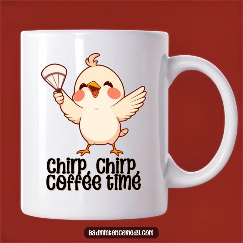 Funny Bird Badminton Serve Mug: Hilarious Gift for Tennis and Badminton Fans