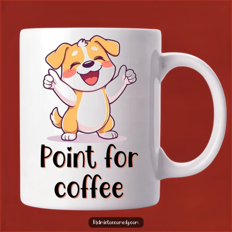 Funny Dog Tennis Celebration Mug - Joyful Athlete Gift for Dog Lovers