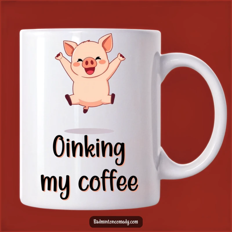 Funny Pig Basketball Mug: Energetic Jump Shot Gift for Fun