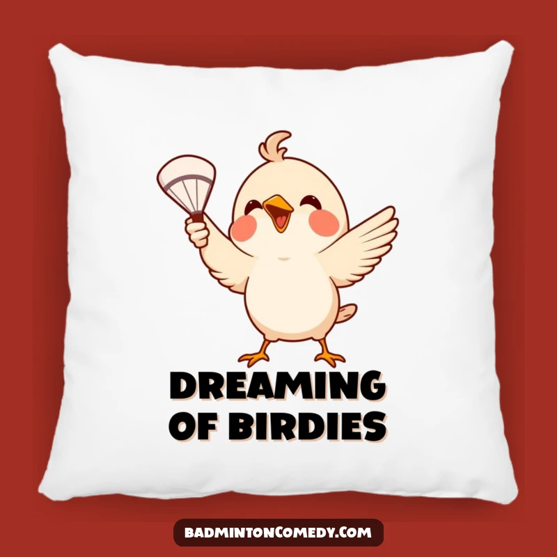 Funny Bird Badminton Pillow: Cozy Up with Avian Sports Decor