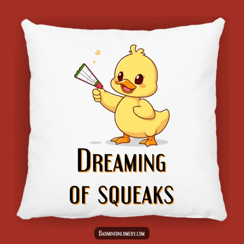 Funny Duck Play Pillow - Cozy Cushion for Badminton Fun Lovers