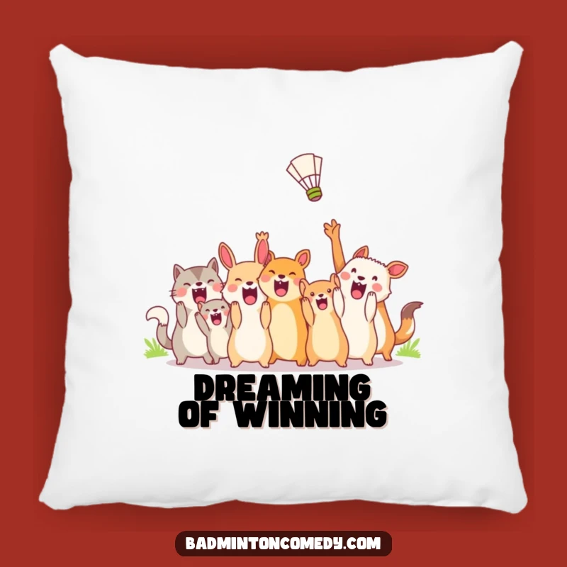 Funny Animal Badminton Pillow - Comfy Shuttlecock Cheer Cushion, Great Funny Gift