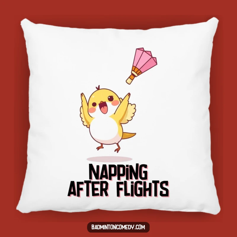 Funny Bird Badminton Pillow: Soft Shuttlecock Cushion, Comfy Funny Gift Accent