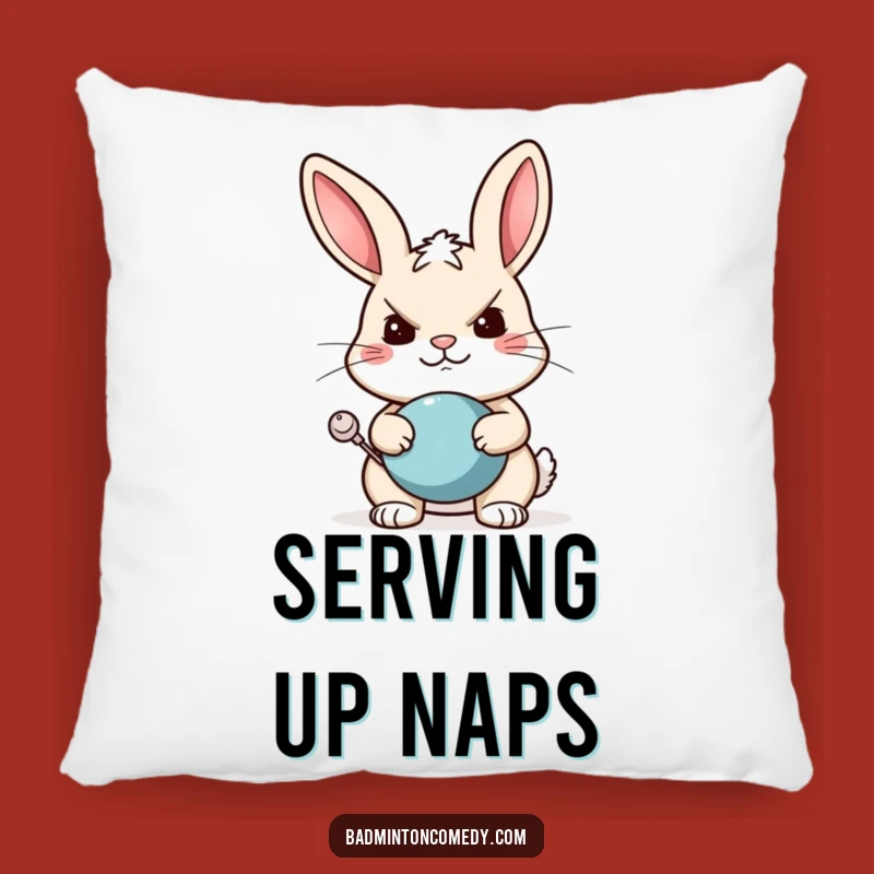 Funny Rabbit Tennis Pillow - Comfy and Hilarious Home Decor Gift