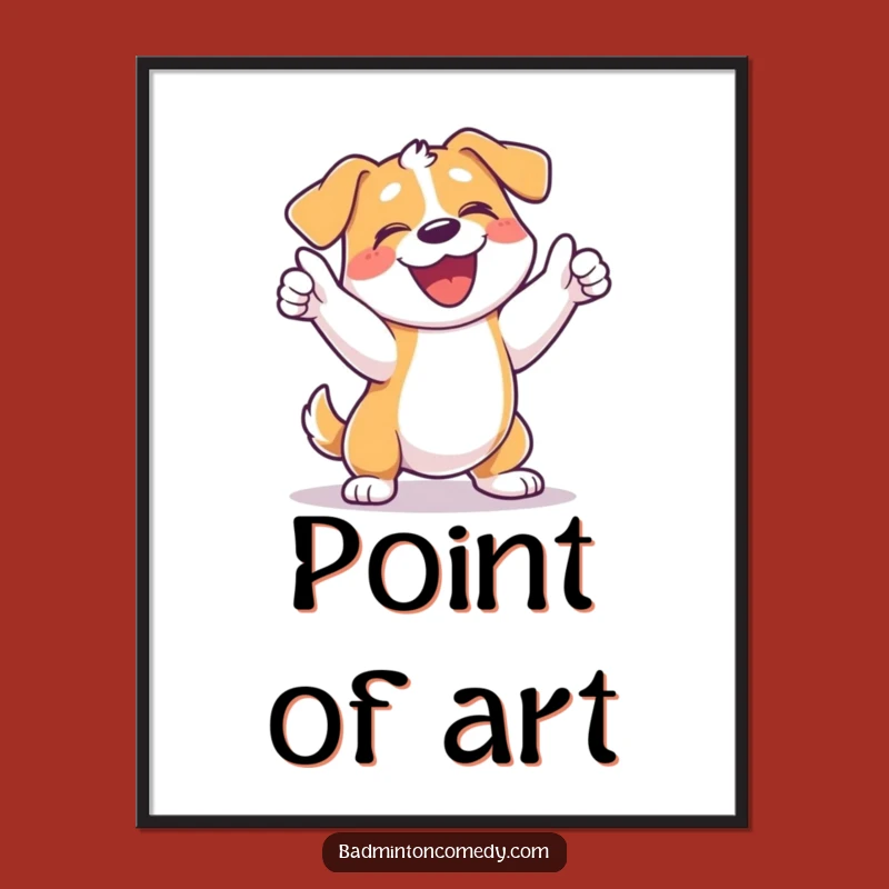 Funny Dog Tennis Digital Art - Hilarious Wall Decor, Perfect Gift