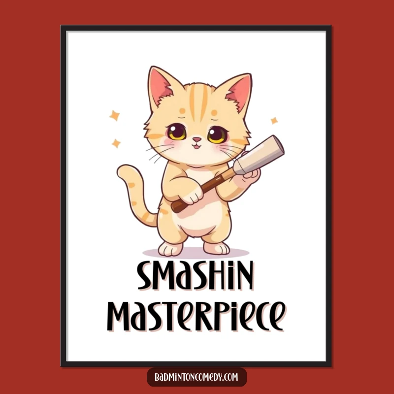 Funny Cat Smash Digital Art - Hilarious Wall Decor, Perfect Gift