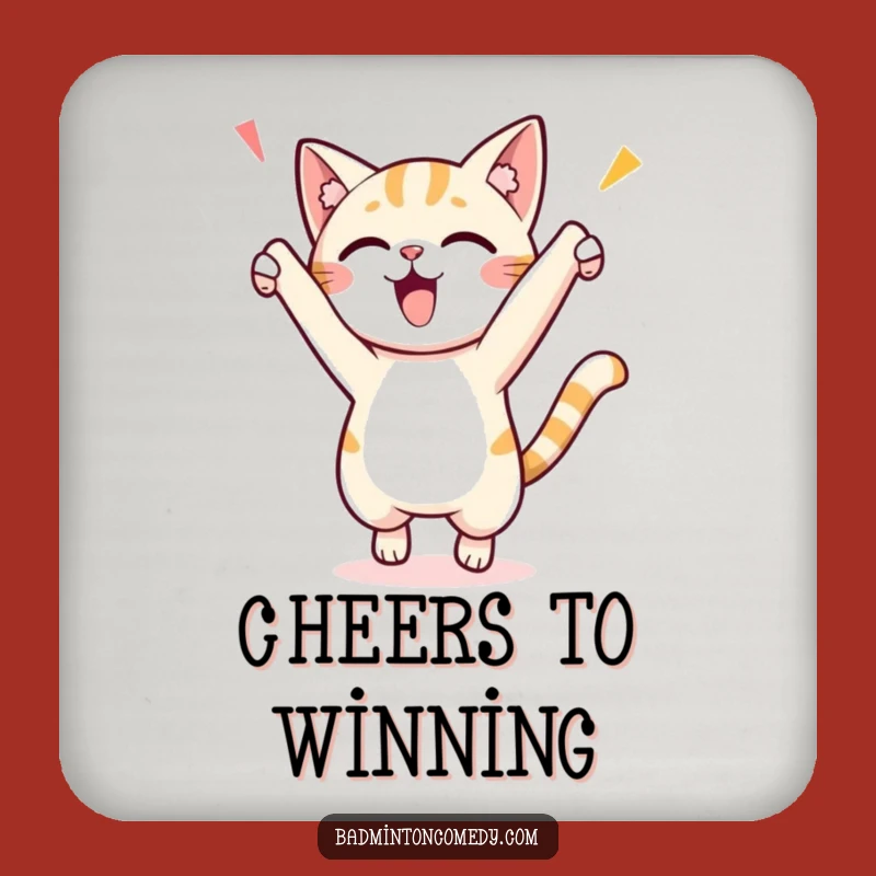 Funny Cat Coaster: Victory Jump Protector, Perfect Table Gift