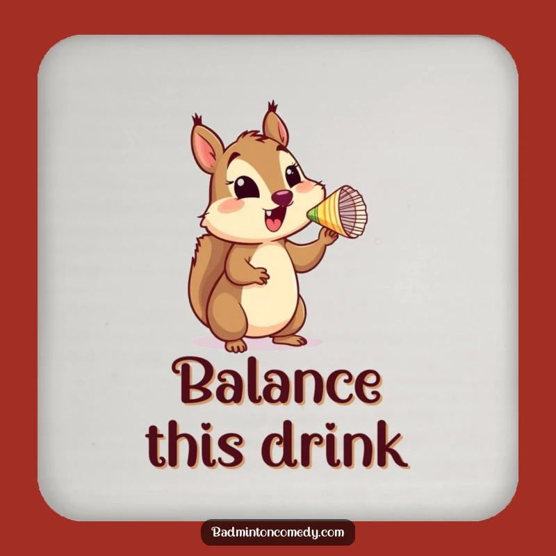 Funny Squirrel Balance Coasters - Protect Surfaces with Whimsy