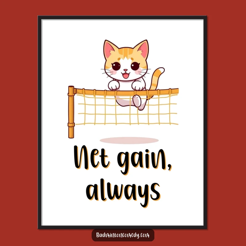 Funny Cat Poster: Agility Master, Humorous Wall Art Gift