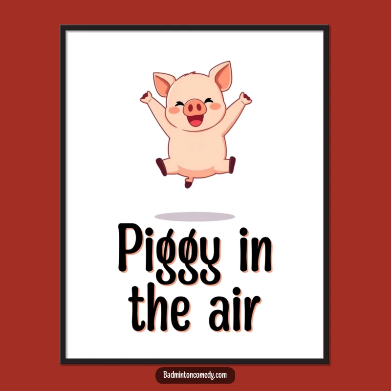Funny Pig Basketball Poster: Energetic Wall Art Gift