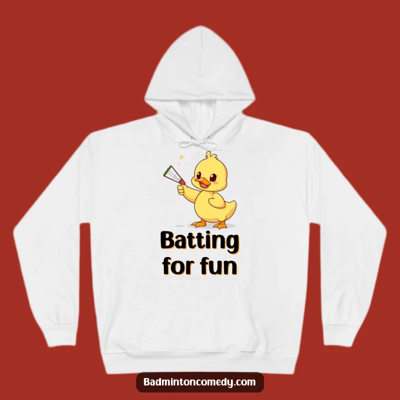 Funny Duck Play Hoodie - Cozy Badminton Gear for Quirky Gifts