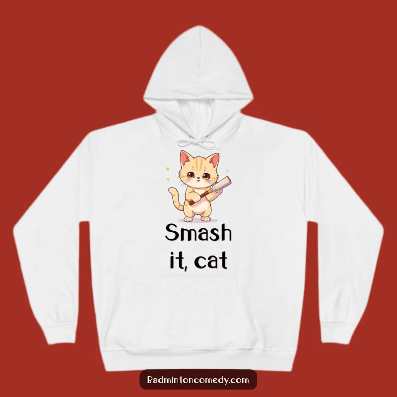 Funny Cat Smash Hoodie - Cozy and Hilarious Tennis Fan Gift