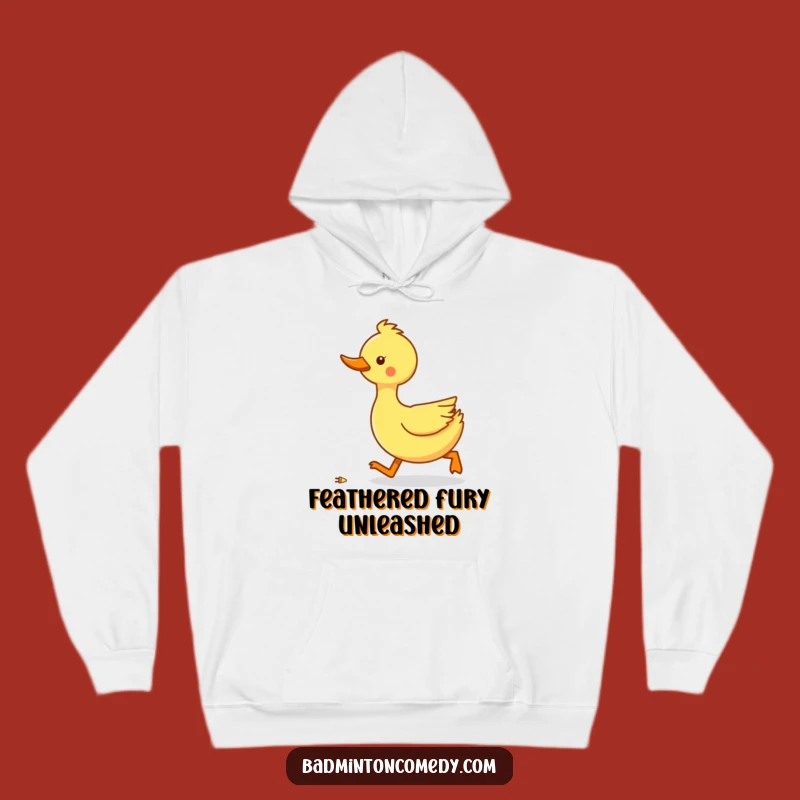 Funny Duck Badminton Hoodie - Cozy & Hilarious Shuttlecock Pursuit Gift