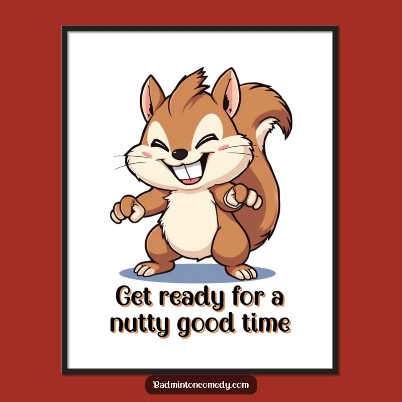 Free Printable Wall Art: Squirrel Smash Decor! Funny Downloadable Animal Art Gift.