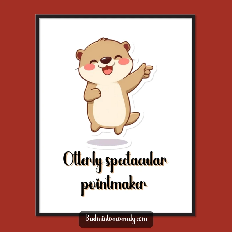 Free Printable Wall Art: Joyful Otter Leap, Humorous Downloadable Decor