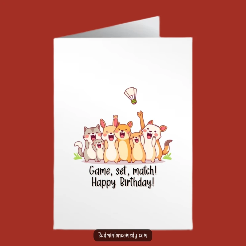 Free Printable Birthday Card: Hilarious Animals Celebrate Game Day Fun Downloadable Gift