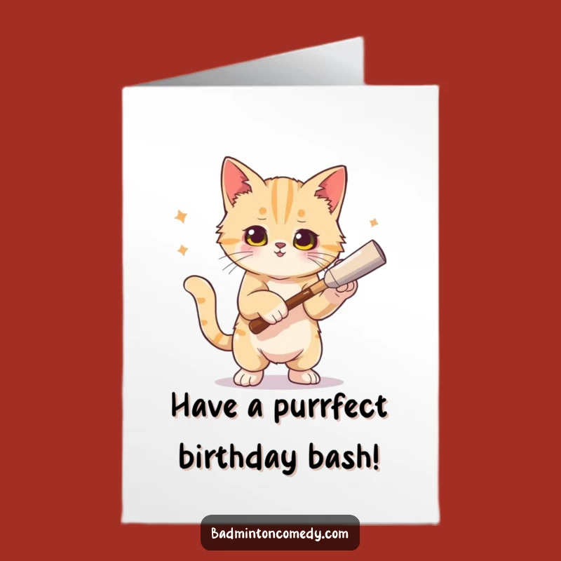 Free Printable Birthday Card: Pouncing Cat Smash for a Purrfect Day!
