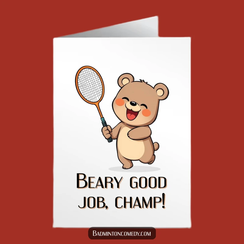 Free Printable Bear Congrats Card: Big Win, Enthusiastic Download