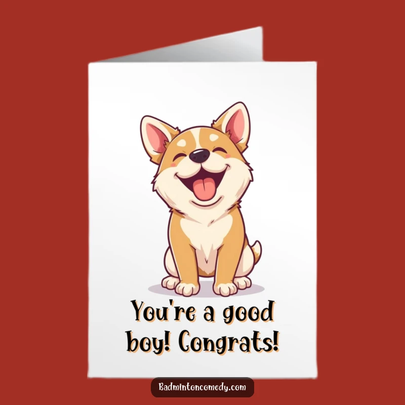 Free Printable Congratulations Card: Happy Dog Rally Win Downloadable Gift