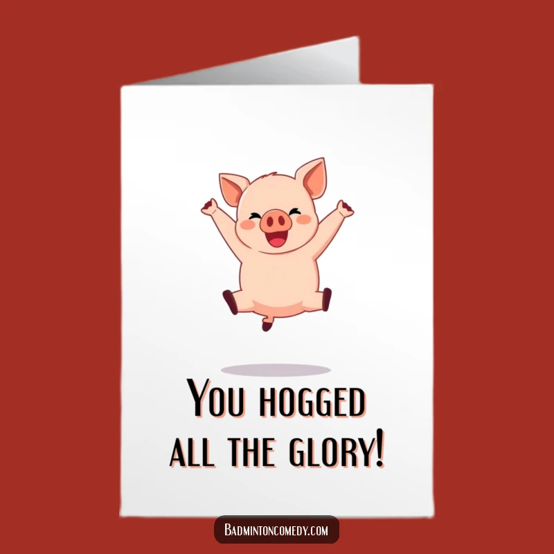 Free Printable Pig Basketball Congrats Card - High-Flying, Funny Gift!