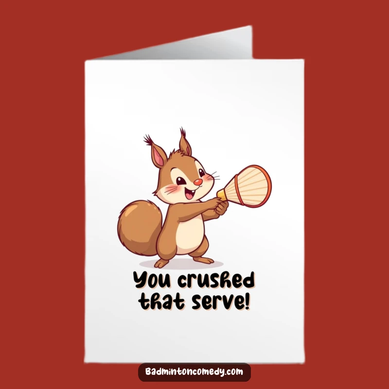 Free Printable Squirrel Congrats Card: Mighty Serve Download