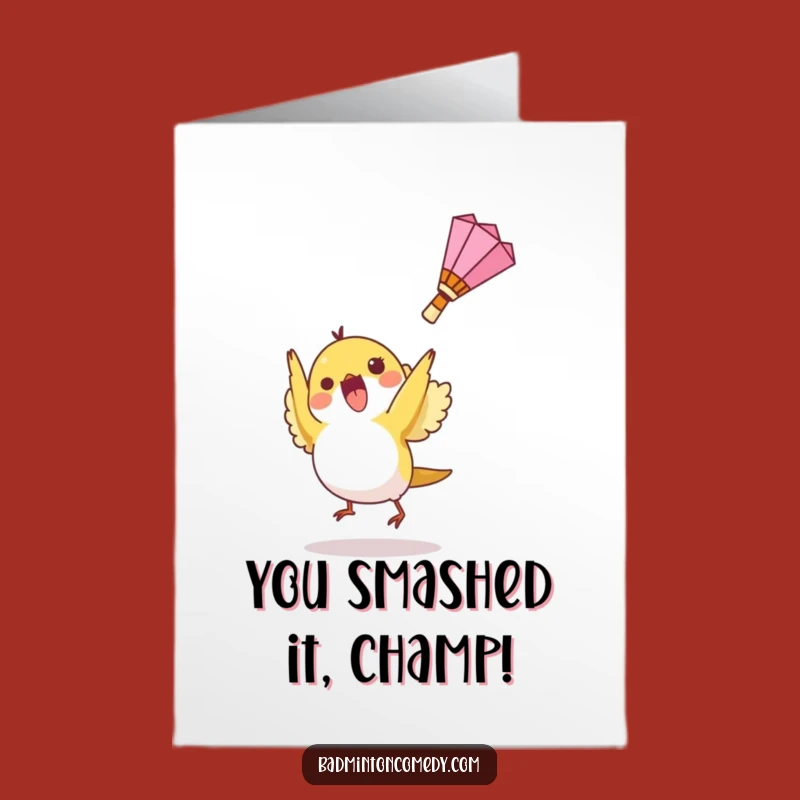 Free Printable Congrats Bird Card: Winner Smash, Downloadable Celebration Gift