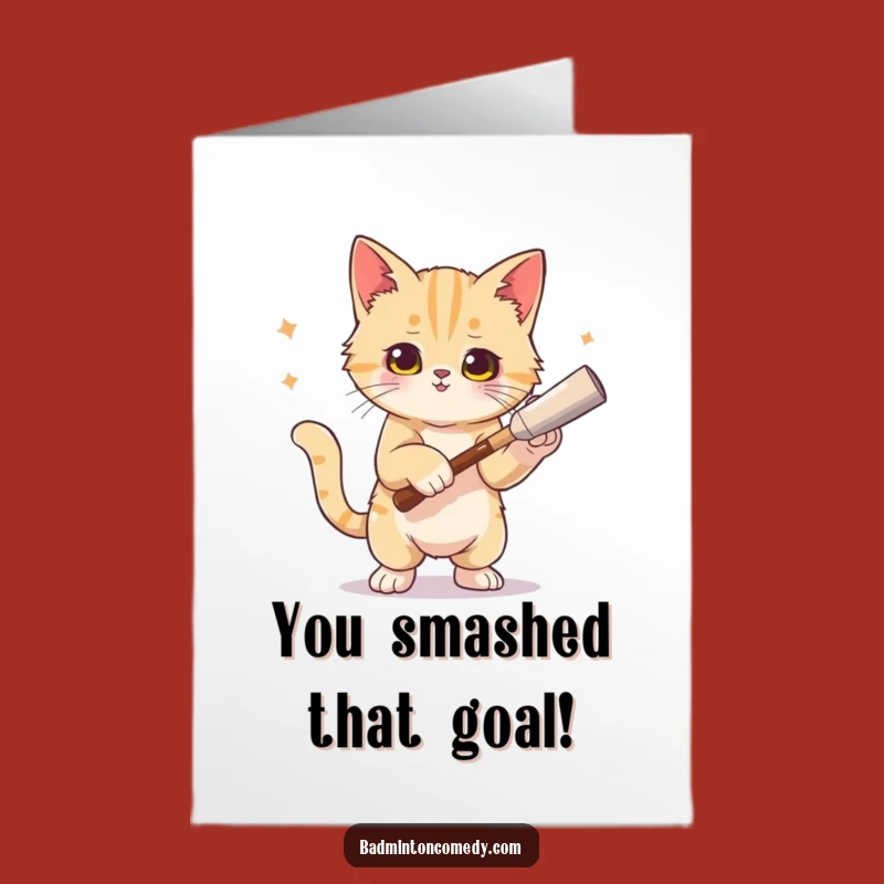 Free Printable Congrats Card: Cat's Smash Victory Celebration!