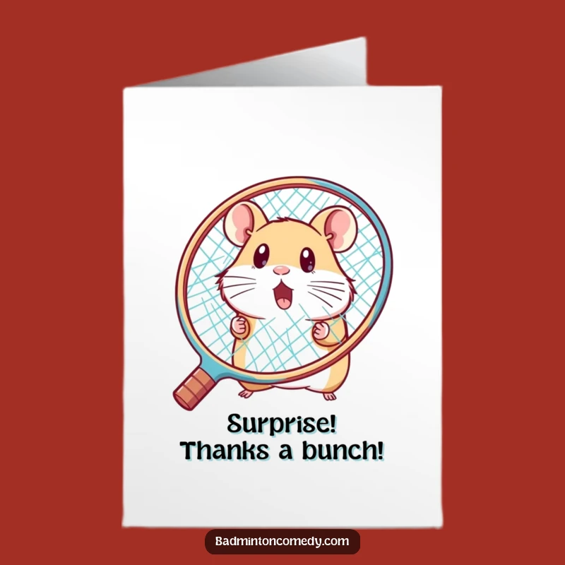 Free Printable Funny Hamster Thank You Card: Surprised Gamer - Thoughtful Downloadable Gift