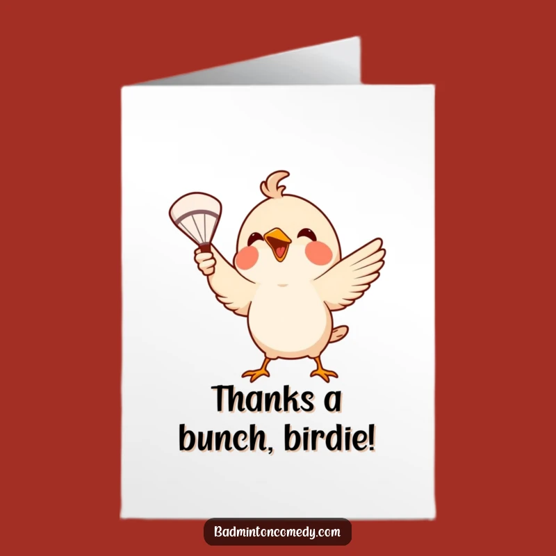 Free Printable Thank You Card: Bird Serves Thanks, Sweet Downloadable Gratitude
