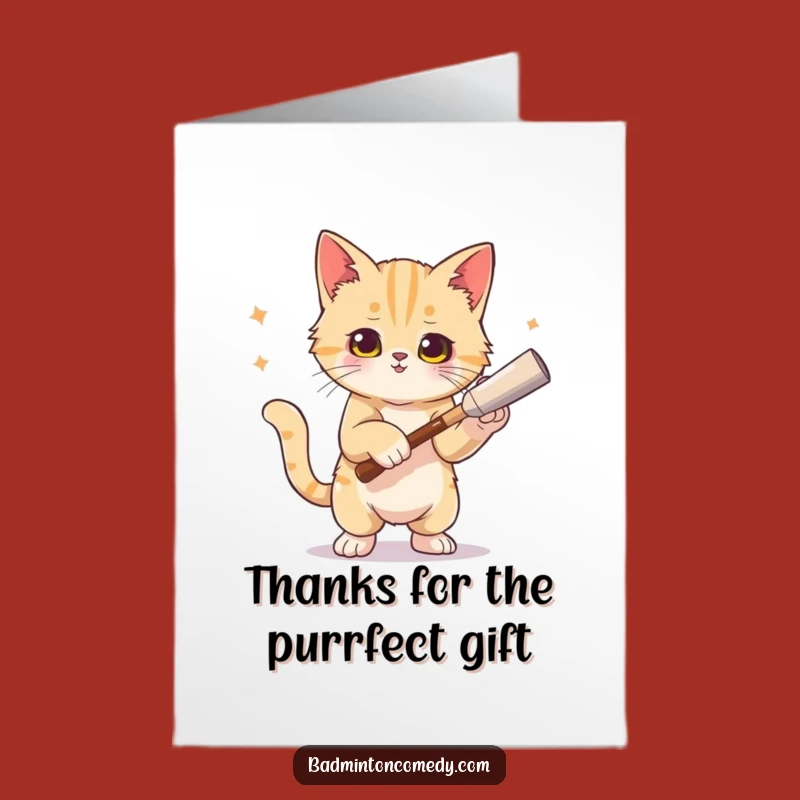 Free Printable Thank You Card: Cat's Artful Smash Says Thanks!
