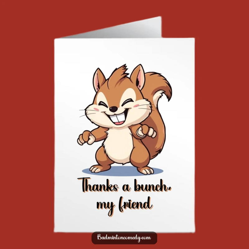 Free Printable Thank You Card: Squirrel's Smash Thanks! Downloadable DIY Gift.