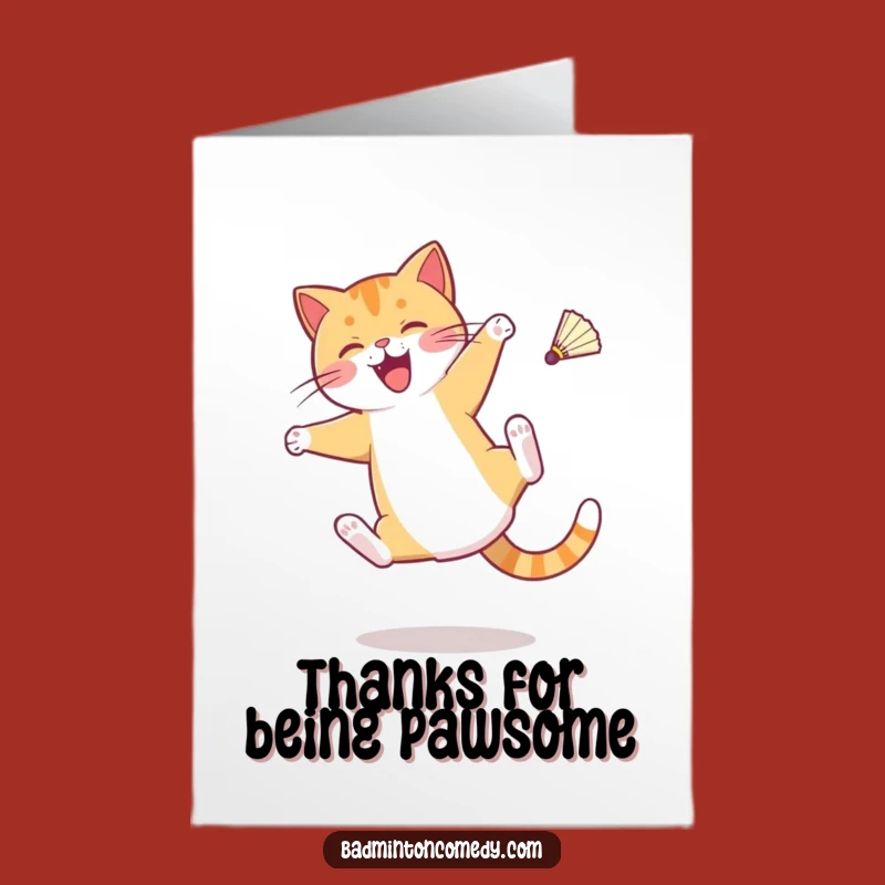 Free Printable Thank You Cat Card: Cartwheel Gratitude, Downloadable Gift