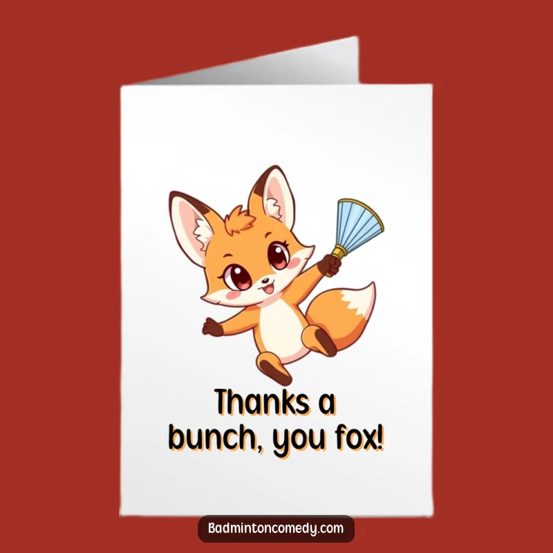 Free Printable Thank You Card: Fox Smash - Express Gratitude with Humor!