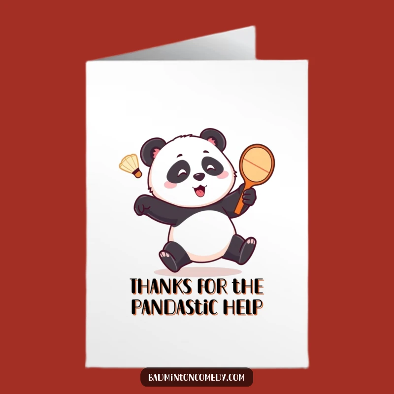 Free Printable Thank You Card: Panda's Chase! Funny Downloadable DIY Gift.