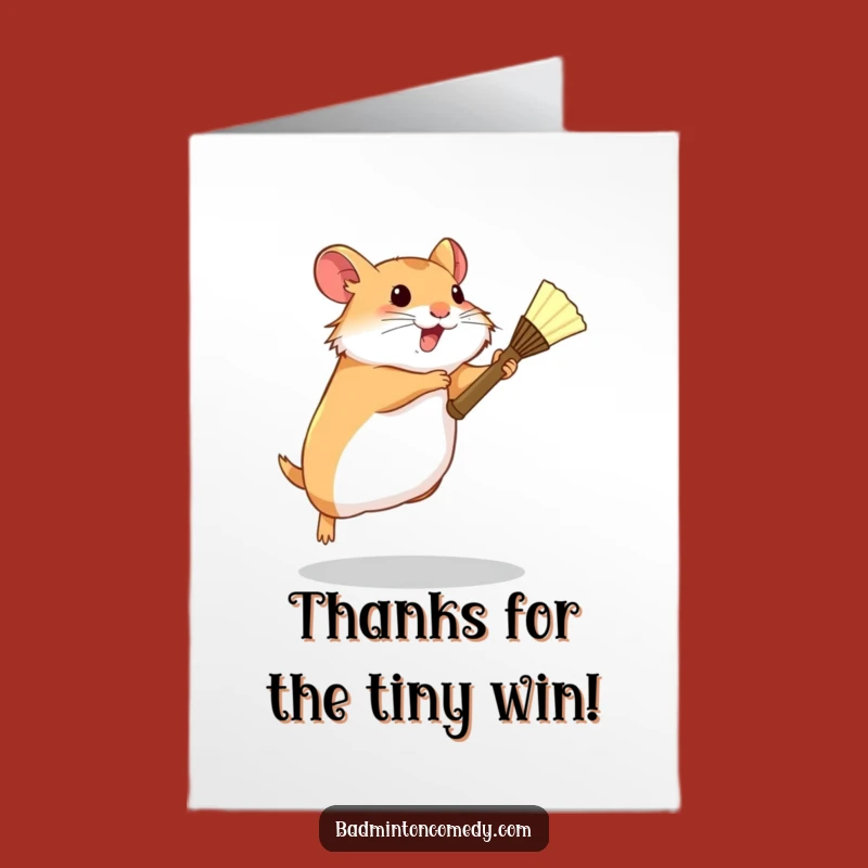 Free Printable Hamster Thank You Card: Tiny Racket Gratitude Download