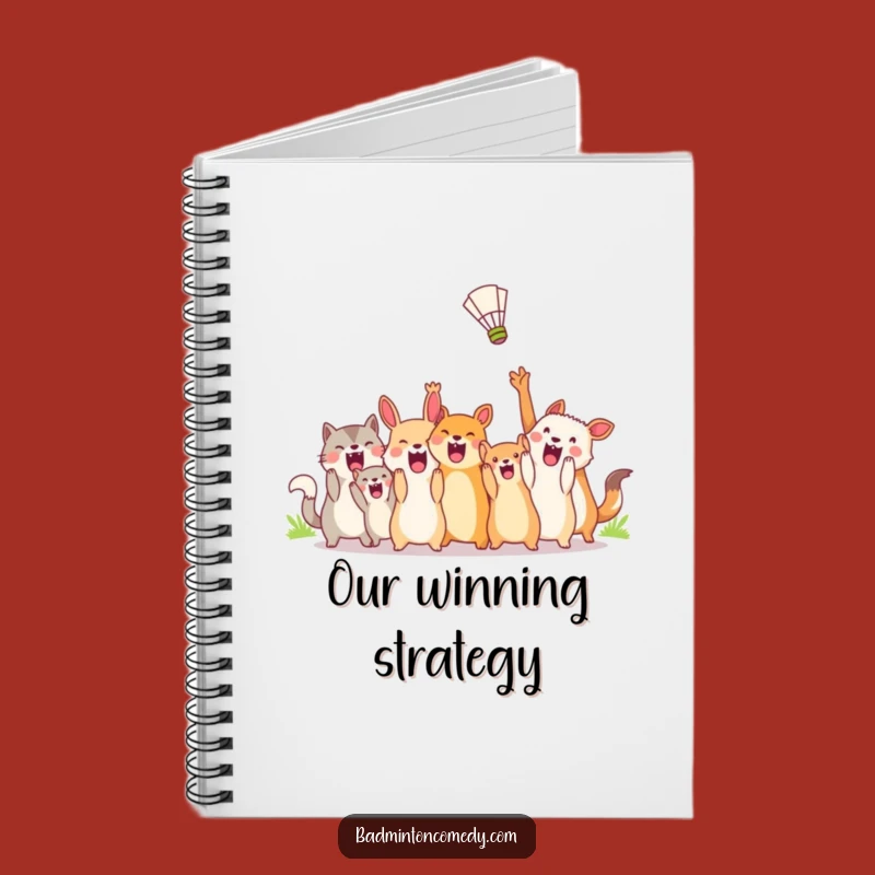 Funny Animal Badminton Notebook - Jot Down Ideas with Shuttlecock Cheer, Gift