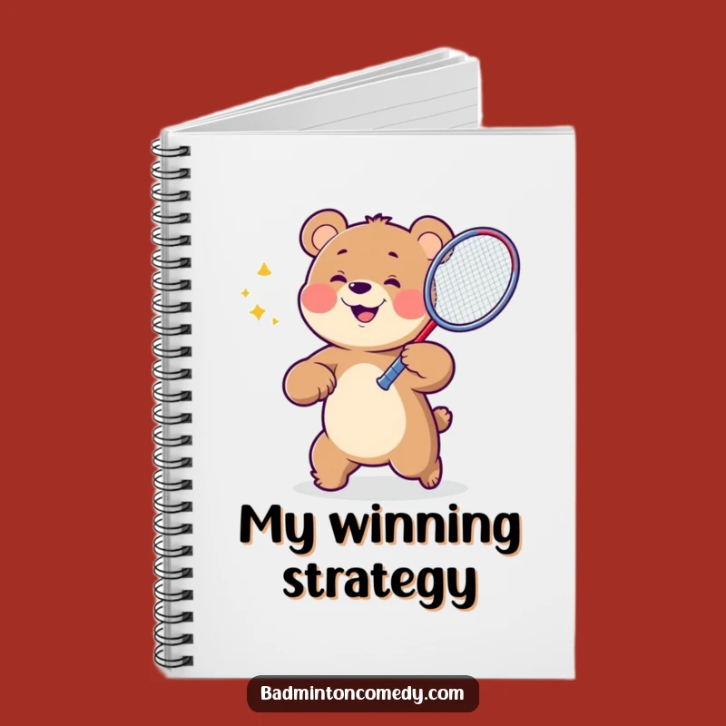 Funny Bear Badminton Ideas Notebook - Jot Down Thoughts with Humor