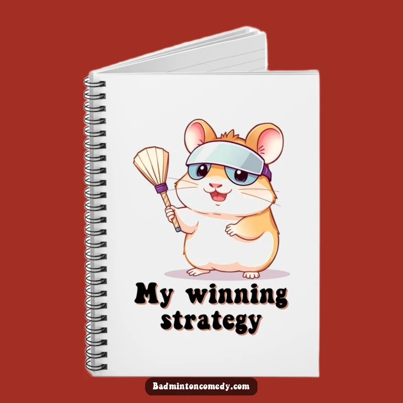 Funny Hamster Serving Shuttlecock Notebook: Hilarious Journal for Badminton Fans
