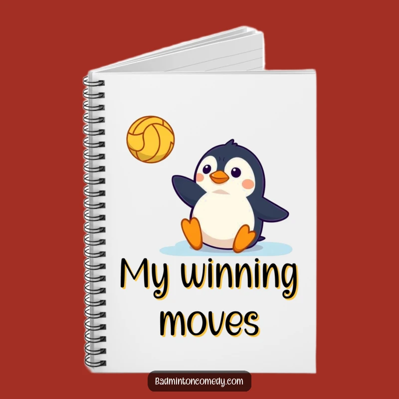 Funny Penguin Tennis Notebook - Court Slide Notes, Perfect Funny Gift