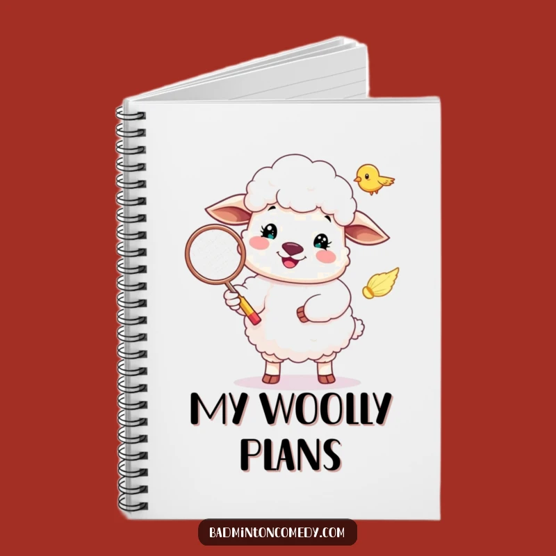 Funny Sheep Badminton Serve Notebook: Serve Your Thoughts with a Smile