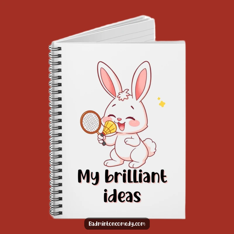 Funny Bunny Nose Badminton Notebook: Jot Down Laughs and Ideas
