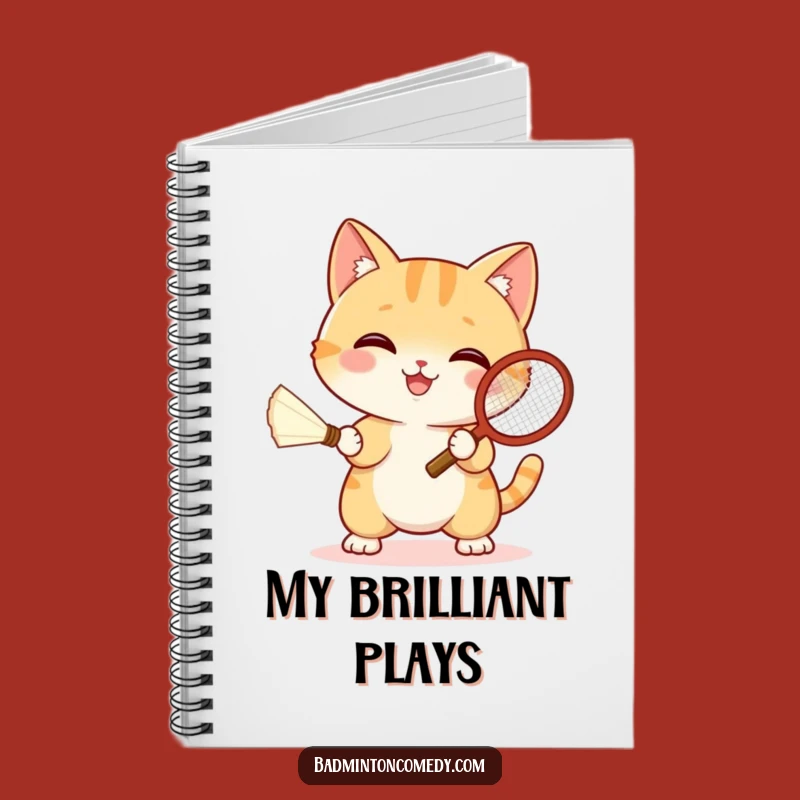 Funny Cat Badminton Notebook: Jot Down Ideas with Shuttlecock Style