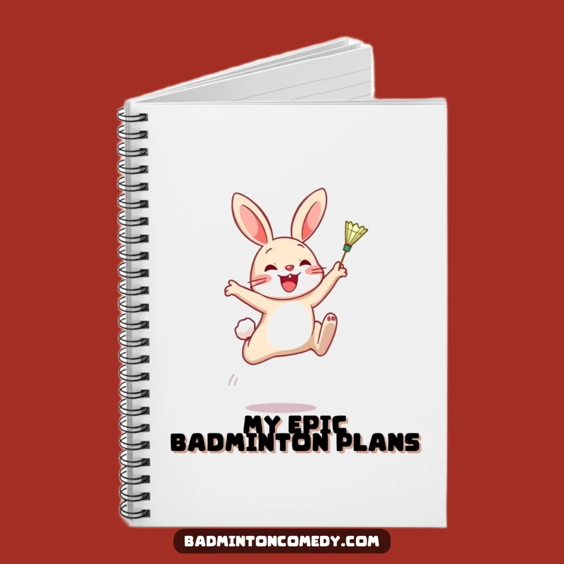 Funny Rabbit Badminton Notebook: Jot Down Ideas with Hilarious Flair