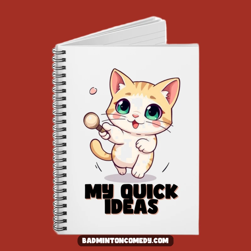 Funny Cat Notebook: Shuttlecock Dodger, Perfect Journal Gift
